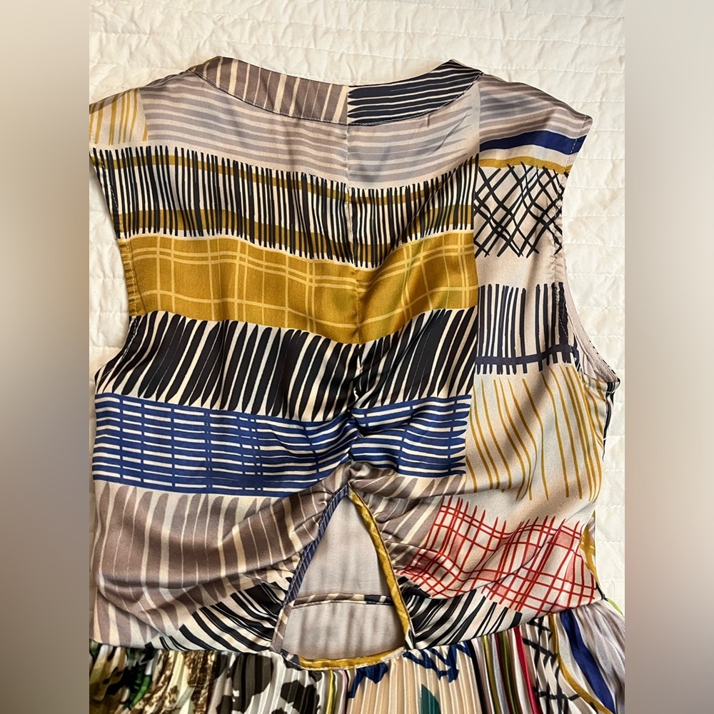 Anthropologie Geisha Designs Jacinta Pleated Multicolor Dress - Picture 13 of 14